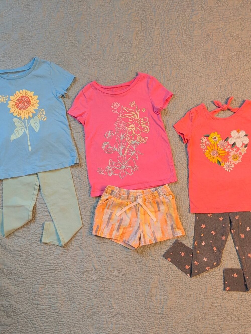 Carter & Oshkosh Toddler Girl Dummer Shirts & Bottoms Bundle Size 4T